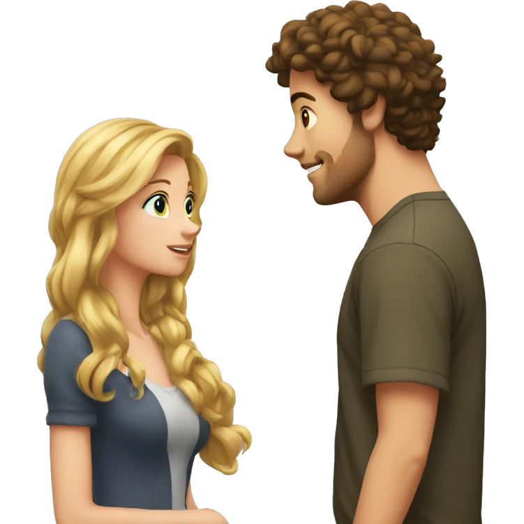 Claire is talking to her boyfriend Nick at the university  emoji
