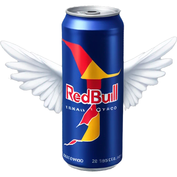Redbull can with white wings  emoji