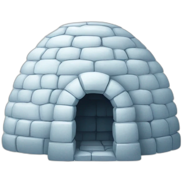 igloo divided in hald emoji