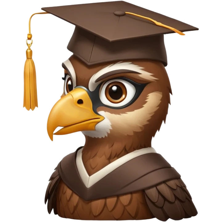 falcon with a grad cap emoji