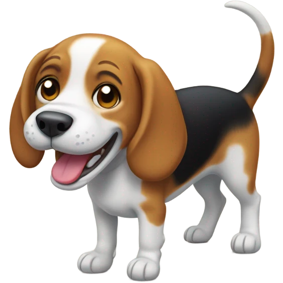 Beagle smiling emoji
