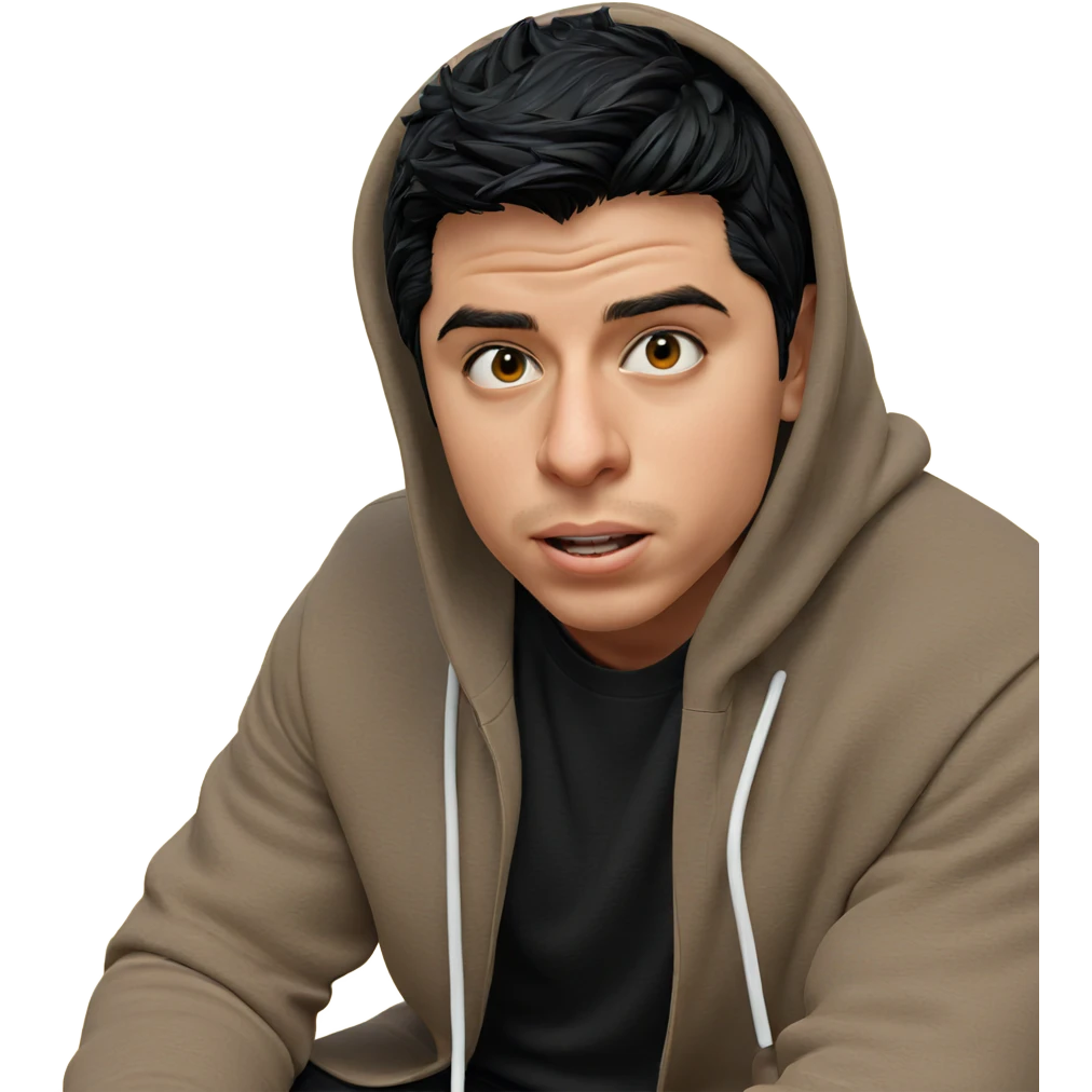hooded boy with black hair emoji
