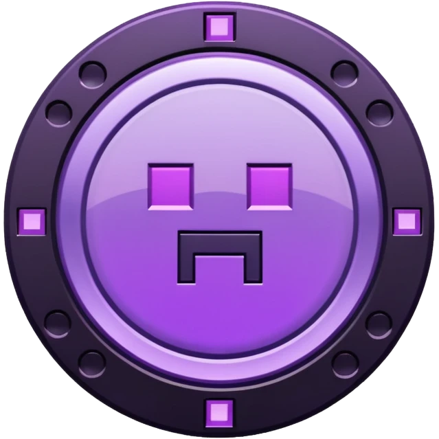 minecraft music disc with purple in the middle emoji