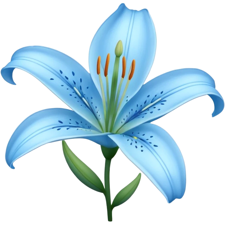 Una flor de lirio azul celeste  emoji