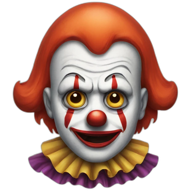horror sad clown emoji