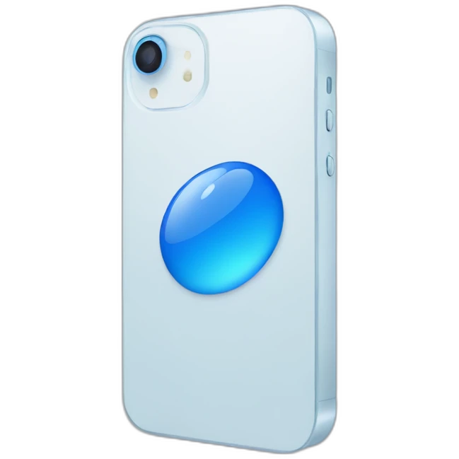 iPhone 14 blue emoji