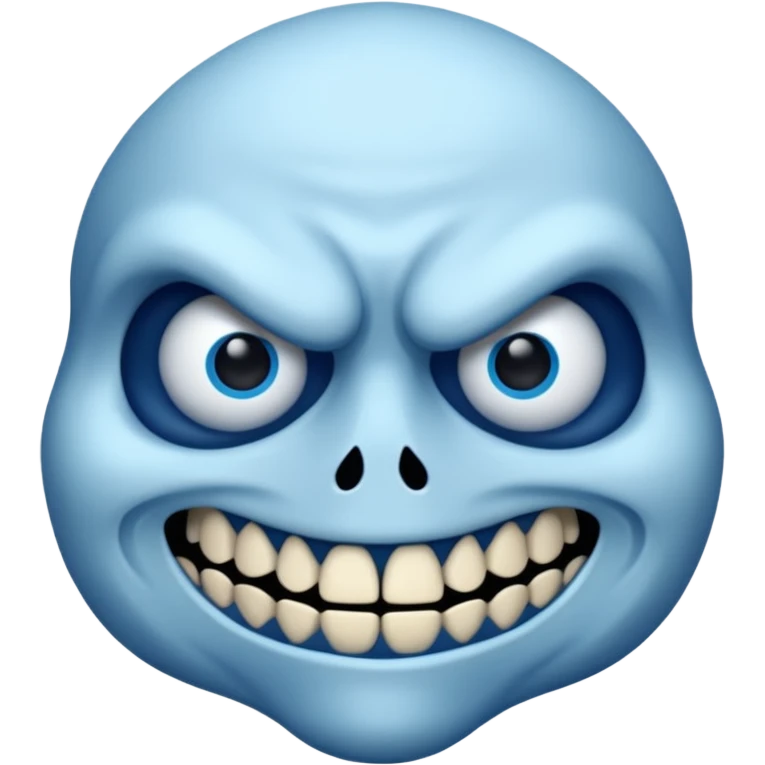blue scary face thing emoji