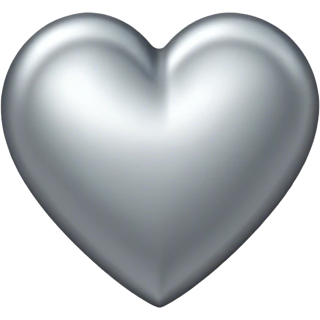 Metallic heart emoji