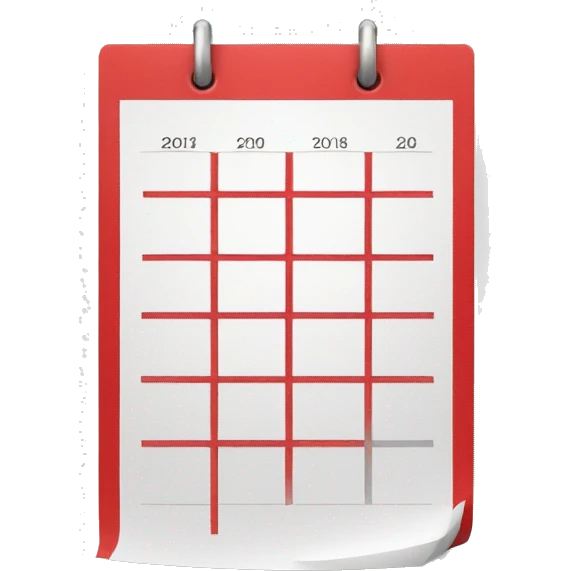 calendar red top border  emoji