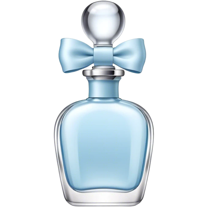 Light pale blue bow perfume bottle emoji