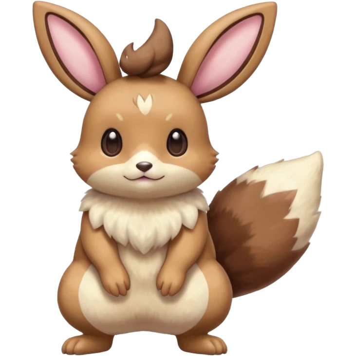Pastel buneary-lopunny-furret-eevee-fusion (full body) emoji
