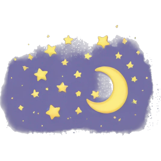 Stars and moon emoji