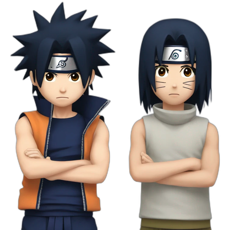 Naruto qui embrasse Sasuke emoji
