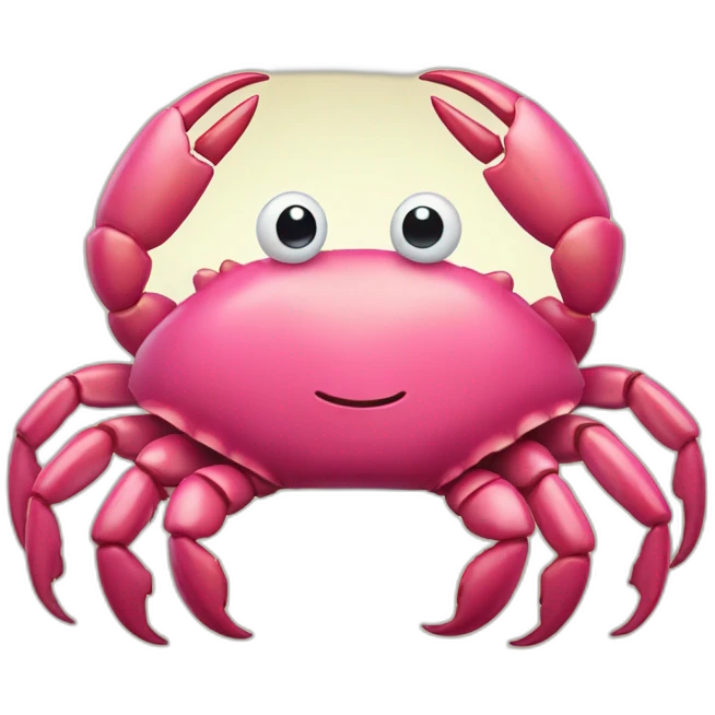 gigantic pink crab, smiling emoji