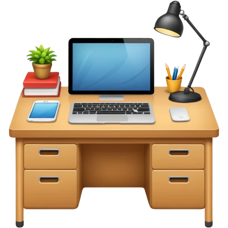 an empty desk from top to bottom emoji