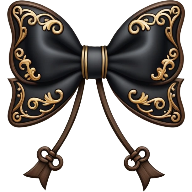 Gothic bow emoji