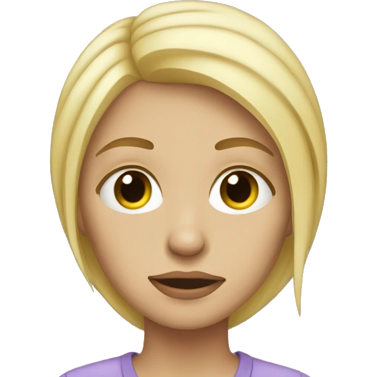 Blonde woman with tears in eyes emoji