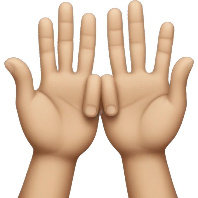Emoji with hands in front - fingers locked together emoji