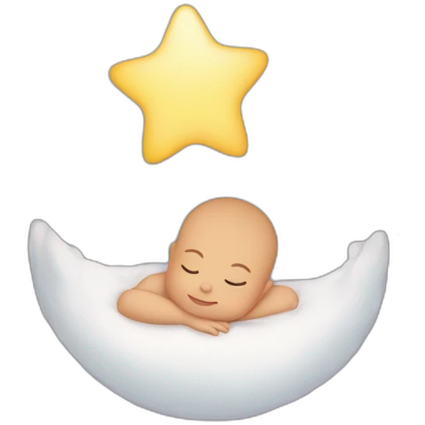 The newborn surrounded by stars emoji