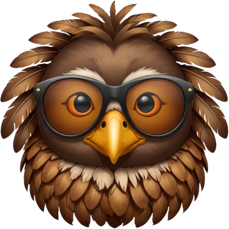 cool bird with sunglassess  emoji