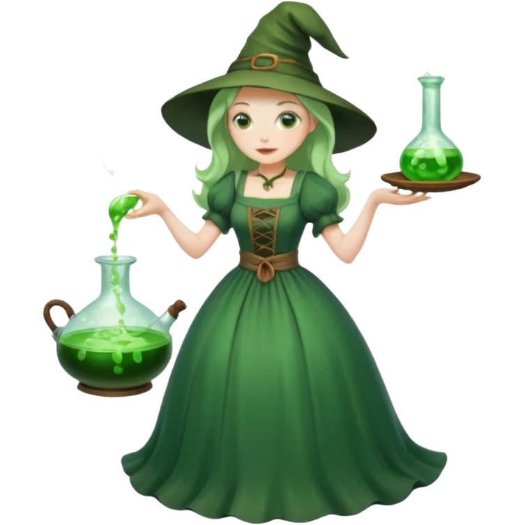 green witch cooking potion emoji
