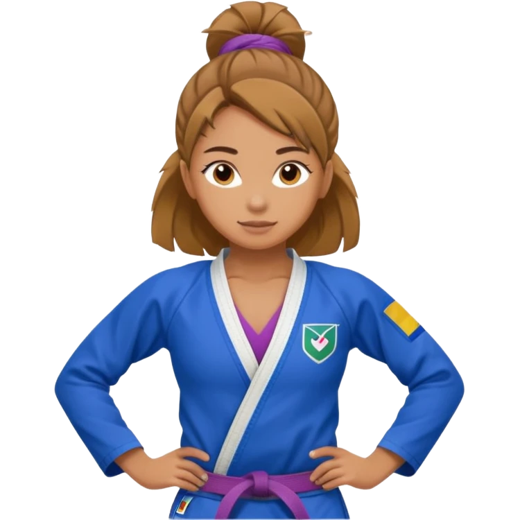 gymnast girl wearing a bjj gi emoji