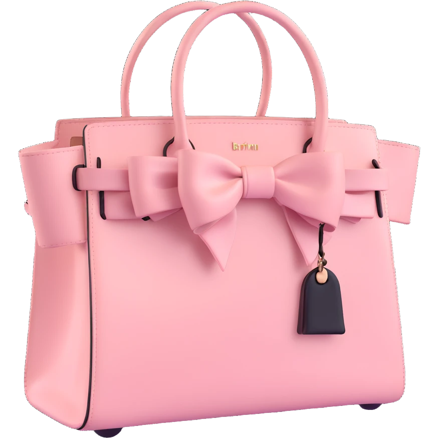 light pink birkin bag with bow emoji