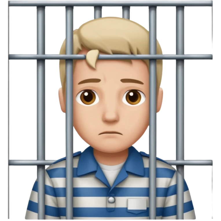 person in jail behind bars emoji