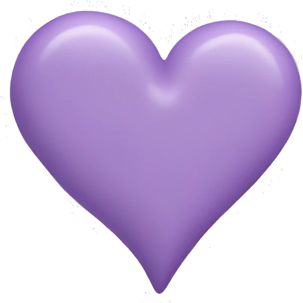lilac heart emoji