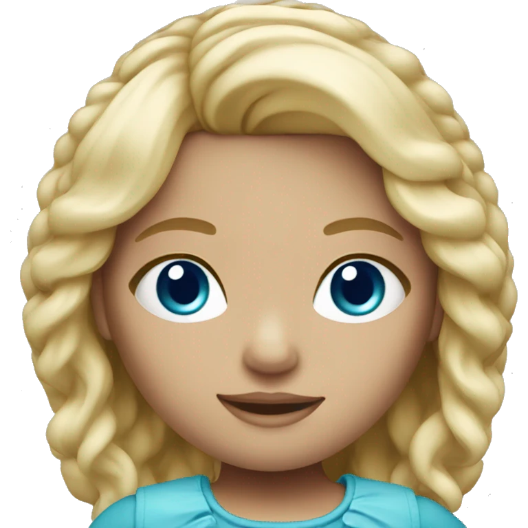 Blond doll blue eyes  emoji