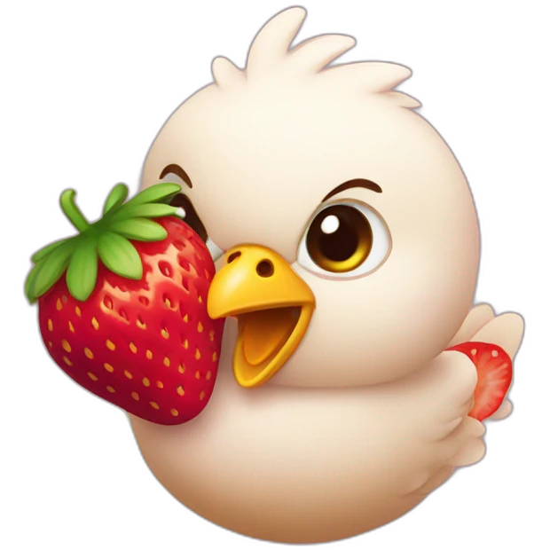 stawberry chicken emoji