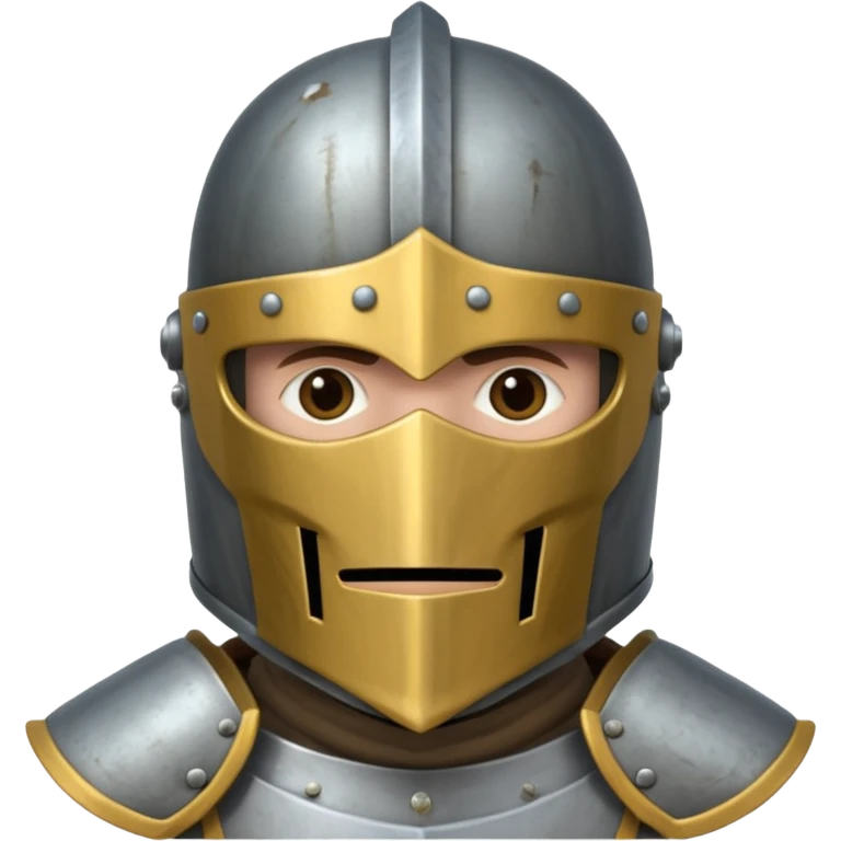 Monty pyton knight with full face covered helmet emoji