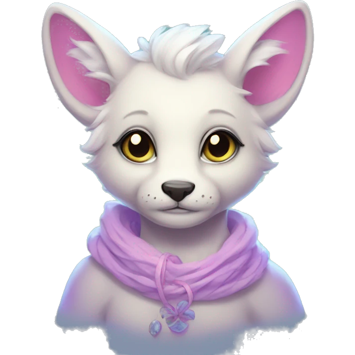 Kawaii bright fantasy ethereal anthro fursona animal emoji