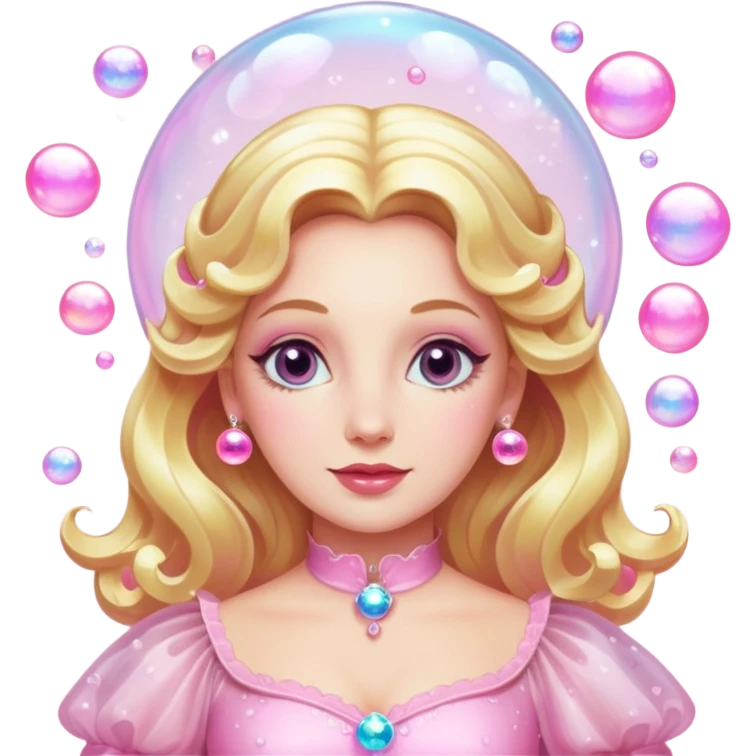 pink bubbles glinda emoji