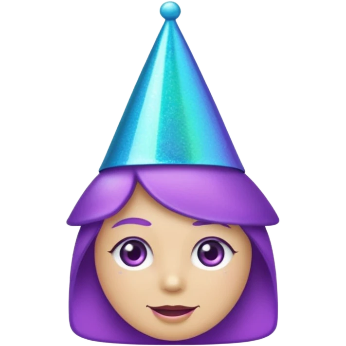 glitter purple and cian pin office emoji