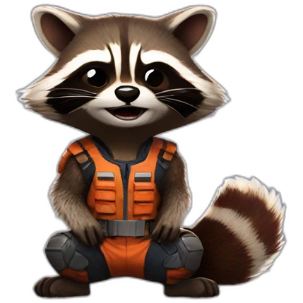 rocket raccoon emoji