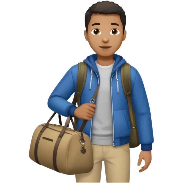 black man with bag emoji