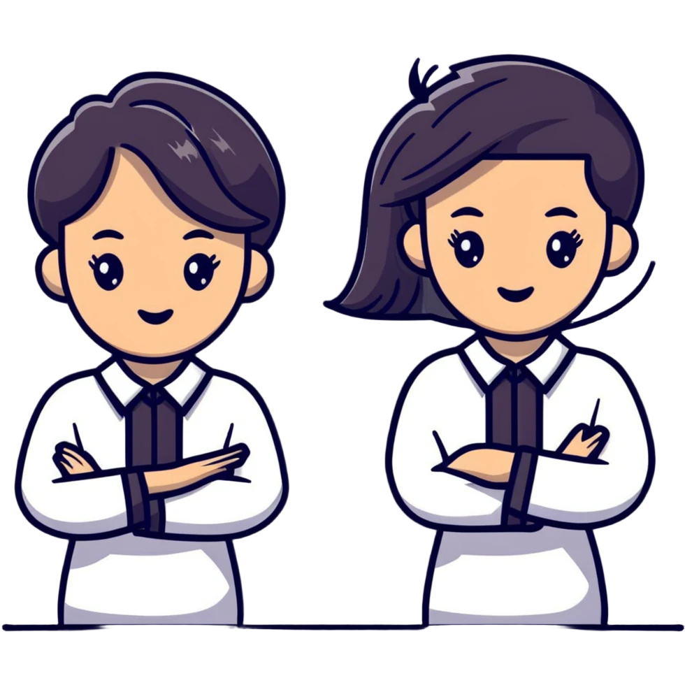 hair salon team in matching uniforms emoji