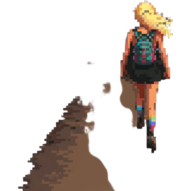 trailrunner girl blondie on sunset emoji