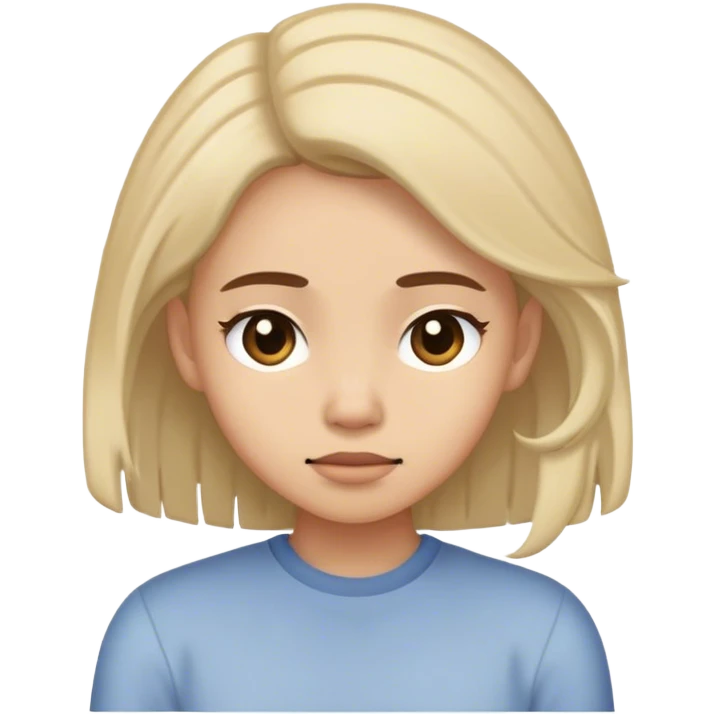 Shy but sassy sticking Hair behind the ear emoji