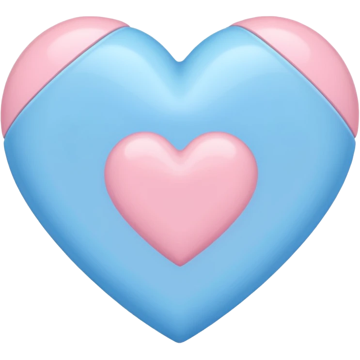 light pink and blue heary emoji