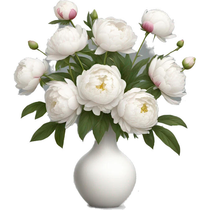 Realistic-white-modern-vase-with-peonies emoji