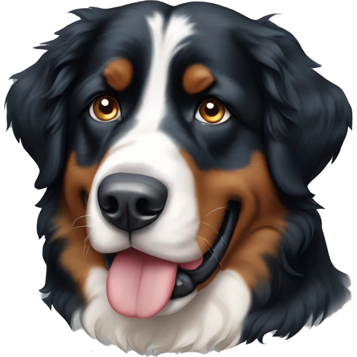 Blue eyed Bernese mountain dog  emoji
