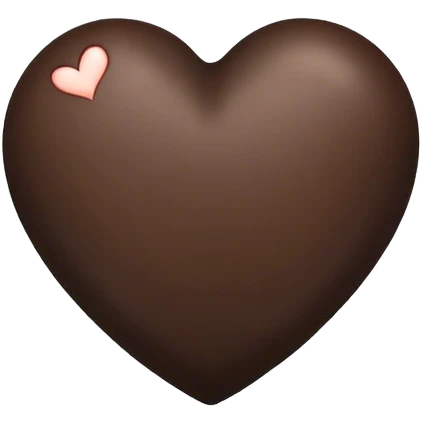 Very dark brown heart  emoji