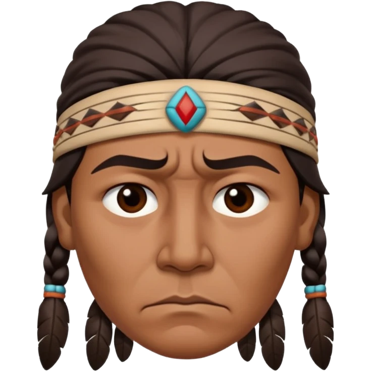 native american showing Annoyance/anger - feeling of irritation or displeasure  emoji