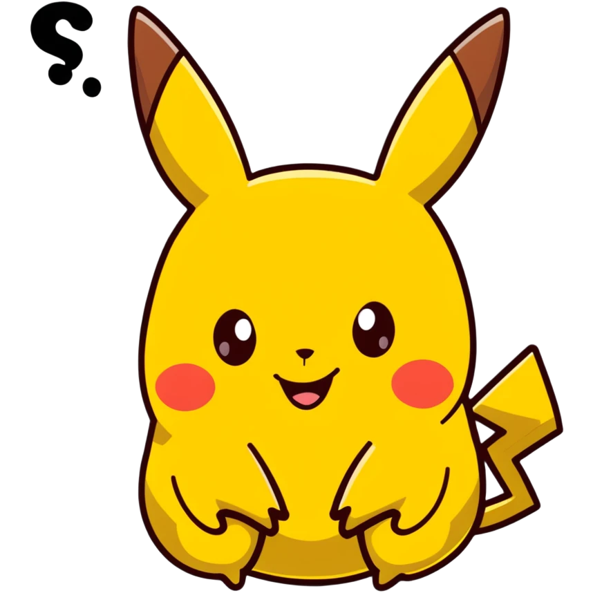 cartoon Pikachu with poop emoji emoji