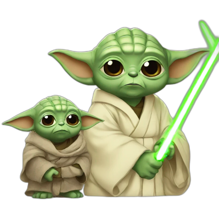 yoda with chubaka emoji