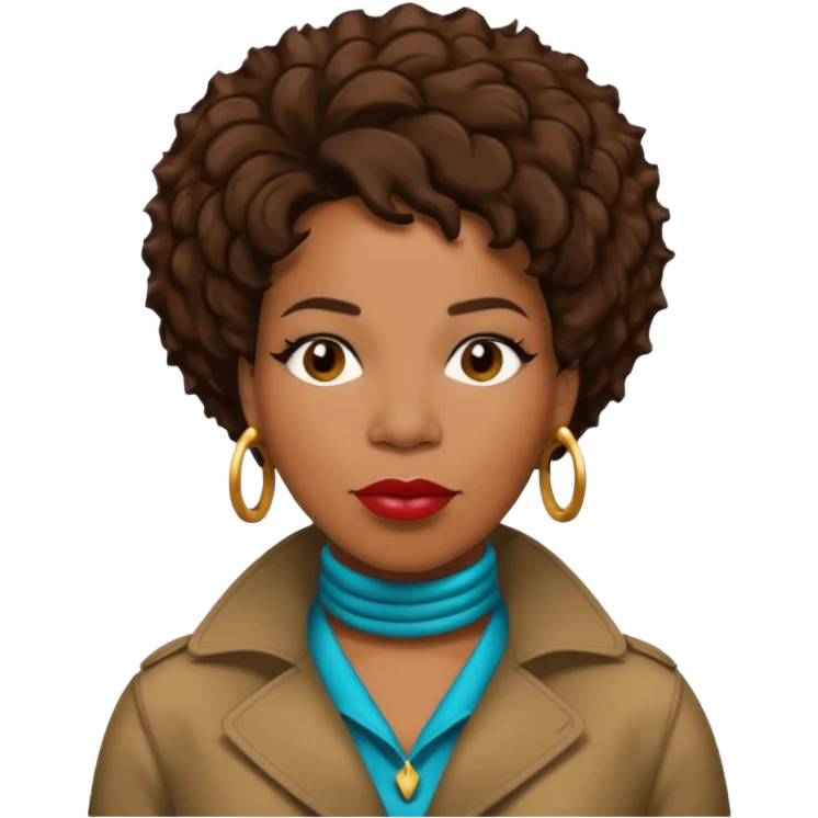 Macy Gray with dark brown hair emoji