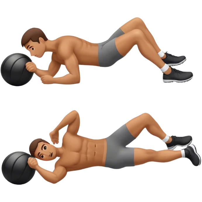 man laying down bicycle-crunches exercise emoji