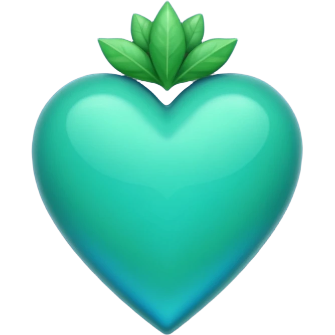 Corazón verde - azul oscuro emoji